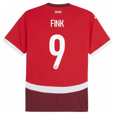 Kandiny Muži Švajčiarsko Bradley Fink #9 Červená Dresy Hazai Csapatmez 24-26 Triĭká