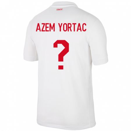 Kandiny Muži Turecko Mustafa Azem Yortaç #0 Biely Dresy Hazai Csapatmez 24-26 Triĭká