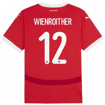 Kandiny Muži Rakúsko Laura Wienroither #12 Červená Dresy Hazai Csapatmez 24-26 Triĭká