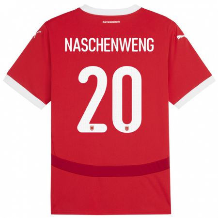 Kandiny Muži Rakúsko Katharina Naschenweng #20 Červená Dresy Hazai Csapatmez 24-26 Triĭká