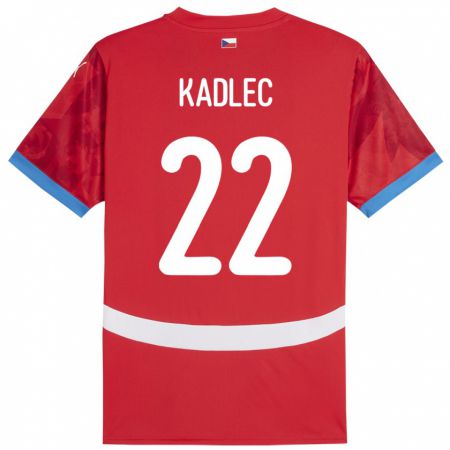 Kandiny Muži Česko Adam Kadlec #22 Červená Dresy Hazai Csapatmez 24-26 Triĭká