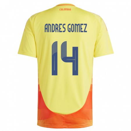 Kandiny Muži Kolumbia Carlos Andrés Gómez #14 Žltá Dresy Hazai Csapatmez 24-26 Triĭká