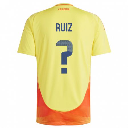 Kandiny Muži Kolumbia Juan Ruiz #0 Žltá Dresy Hazai Csapatmez 24-26 Triĭká