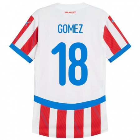 Kandiny Muži Paraguaj Diego Gómez #18 Biela Červená Dresy Hazai Csapatmez 24-26 Triĭká