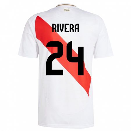 Kandiny Muži Peru José Rivera #24 Biely Dresy Hazai Csapatmez 24-26 Triĭká