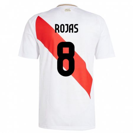 Kandiny Muži Peru Álvaro Rojas #8 Biely Dresy Hazai Csapatmez 24-26 Triĭká