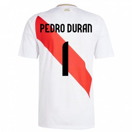 Kandiny Muži Peru Juan Pedro Durán #1 Biely Dresy Hazai Csapatmez 24-26 Triĭká