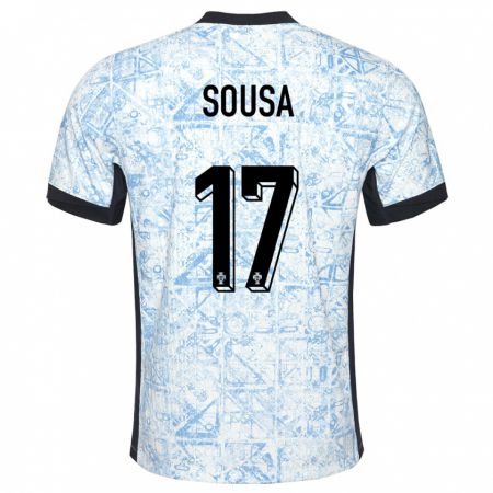 Kandiny Muži Portugalsko Vasco Sousa #17 Krémovo Modrá Dresy Idegenbeli Csapatmez 24-26 Triĭká