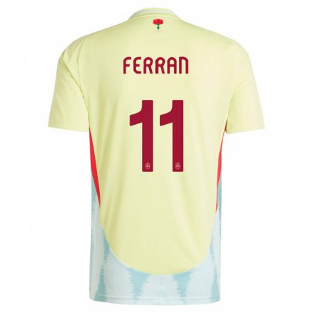 Kandiny Muži Španielsko Ferran Torres #11 Žltá Dresy Idegenbeli Csapatmez 24-26 Triĭká