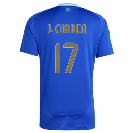 Kandiny Muži Argentína Joaquin Correa #17 Modrá Dresy Idegenbeli Csapatmez 24-26 Triĭká