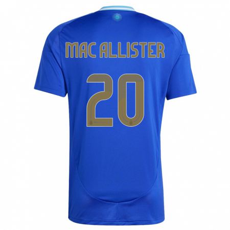 Kandiny Muži Argentína Alexis Mac Allister #20 Modrá Dresy Idegenbeli Csapatmez 24-26 Triĭká
