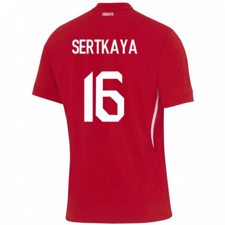 Kandiny Muži Turecko Yusuf Sertkaya #16 Červená Dresy Idegenbeli Csapatmez 24-26 Triĭká