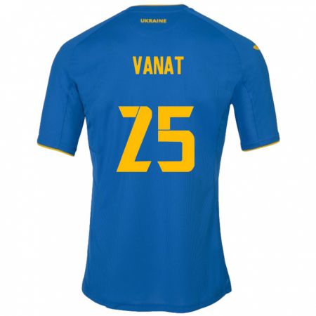 Kandiny Muži Ukrajina Vladyslav Vanat #25 Modrá Dresy Idegenbeli Csapatmez 24-26 Triĭká