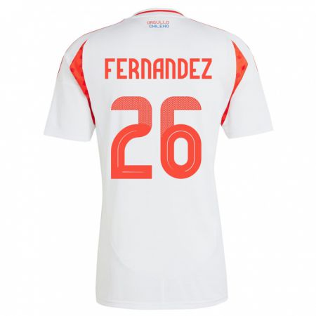Kandiny Muži Čile Nicolás Fernández #26 Biely Dresy Idegenbeli Csapatmez 24-26 Triĭká