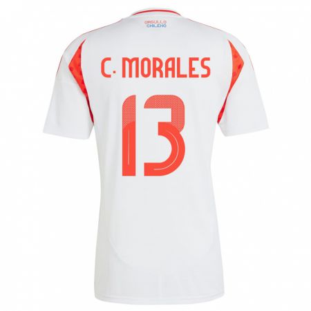Kandiny Muži Čile Cristián Morales #13 Biely Dresy Idegenbeli Csapatmez 24-26 Triĭká