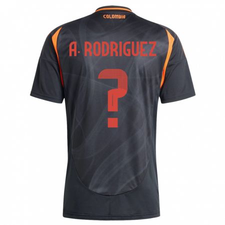 Kandiny Muži Kolumbia Andrés Rodríguez #0 Čierna Dresy Idegenbeli Csapatmez 24-26 Triĭká