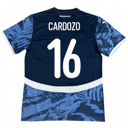 Kandiny Muži Paraguaj Juan Cardozo #16 Modrá Dresy Idegenbeli Csapatmez 24-26 Triĭká
