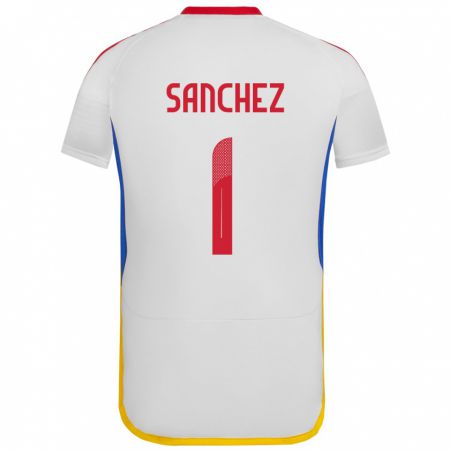 Kandiny Muži Venezuela Jorge Sánchez #1 Biely Dresy Idegenbeli Csapatmez 24-26 Triĭká