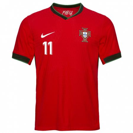 Kandiny Ženy Portugalsko Diego Moreira #11 Červená Dresy Hazai Csapatmez 24-26 Triĭká