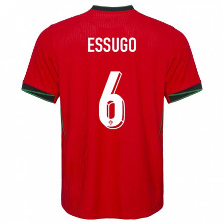 Kandiny Ženy Portugalsko Dario Essugo #6 Červená Dresy Hazai Csapatmez 24-26 Triĭká