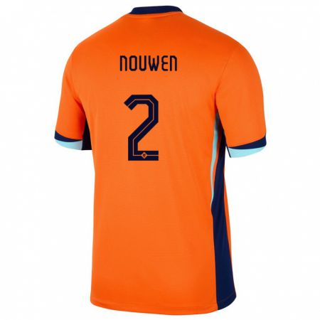 Kandiny Ženy Holandsko Aniek Nouwen #2 Oranžová Dresy Hazai Csapatmez 24-26 Triĭká