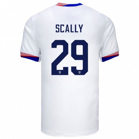 Kandiny Ženy Americké Joseph Scally #29 Biely Dresy Hazai Csapatmez 24-26 Triĭká