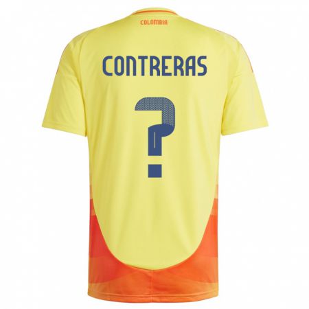 Kandiny Ženy Kolumbia David Contreras #0 Žltá Dresy Hazai Csapatmez 24-26 Triĭká