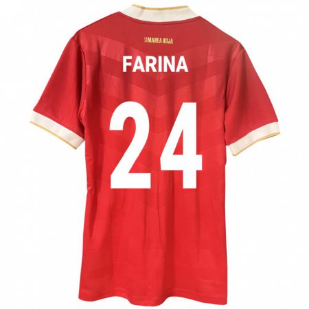 Kandiny Ženy Panama Edgardo Fariña #24 Červená Dresy Hazai Csapatmez 24-26 Triĭká