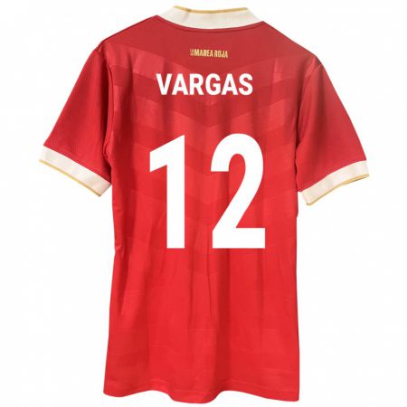 Kandiny Ženy Panama Stephani Vargas #12 Červená Dresy Hazai Csapatmez 24-26 Triĭká