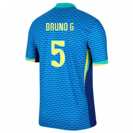 Kandiny Ženy Brazília Bruno Guimaraes #5 Modrá Dresy Idegenbeli Csapatmez 24-26 Triĭká