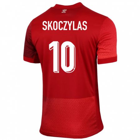 Kandiny Ženy Poľsko Mateusz Skoczylas #10 Červená Dresy Idegenbeli Csapatmez 24-26 Triĭká