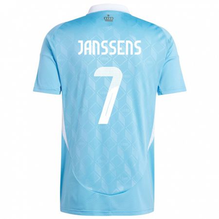 Kandiny Ženy Belgicko Jill Janssens #7 Modrá Dresy Idegenbeli Csapatmez 24-26 Triĭká