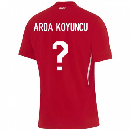 Kandiny Ženy Turecko Efe Arda Koyuncu #0 Červená Dresy Idegenbeli Csapatmez 24-26 Triĭká