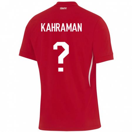 Kandiny Ženy Turecko Osman Kahraman #0 Červená Dresy Idegenbeli Csapatmez 24-26 Triĭká