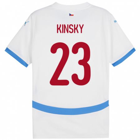 Kandiny Ženy Česko Antonin Kinsky #23 Biely Dresy Idegenbeli Csapatmez 24-26 Triĭká