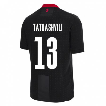 Kandiny Ženy Gruzínsko Tamar Tatuashvili #13 Čierna Dresy Idegenbeli Csapatmez 24-26 Triĭká