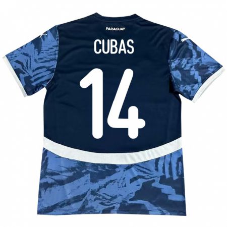 Kandiny Ženy Paraguaj Andrés Cubas #14 Modrá Dresy Idegenbeli Csapatmez 24-26 Triĭká