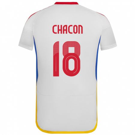 Kandiny Ženy Venezuela Yerson Chacón #18 Biely Dresy Idegenbeli Csapatmez 24-26 Triĭká