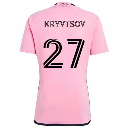 Kandiny Deti Sergiy Kryvtsov #27 Ružová Dresy Hazai Csapatmez 2024/25 Triĭká