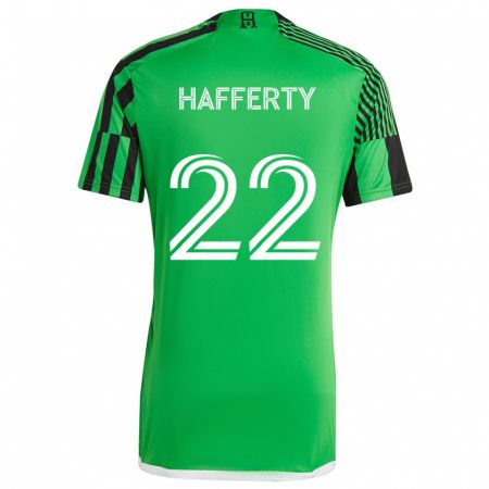 Kandiny Deti Joe Hafferty #22 Zelená Čierna Dresy Hazai Csapatmez 2024/25 Triĭká