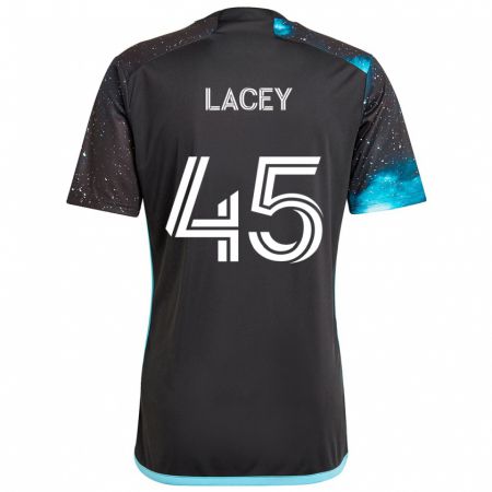 Kandiny Deti Kameron Lacey #45 Čierna Modrá Dresy Hazai Csapatmez 2024/25 Triĭká