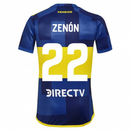 Kandiny Deti Kevin Zenón #22 Modrá Žltá Dresy Hazai Csapatmez 2024/25 Triĭká