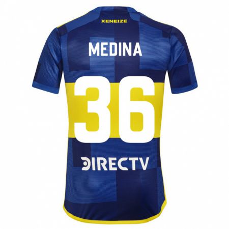 Kandiny Deti Cristian Medina #36 Modrá Žltá Dresy Hazai Csapatmez 2024/25 Triĭká