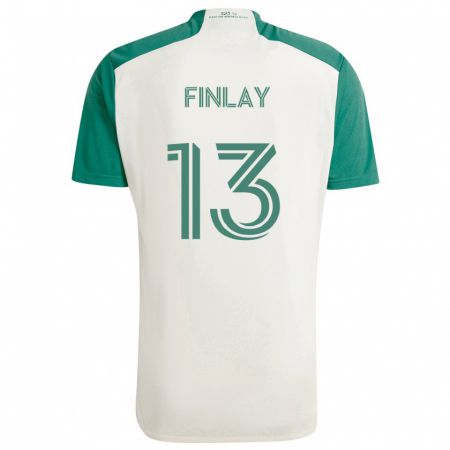 Kandiny Deti Ethan Finlay #13 Opálené Farby Zelená Dresy Idegenbeli Csapatmez 2024/25 Triĭká