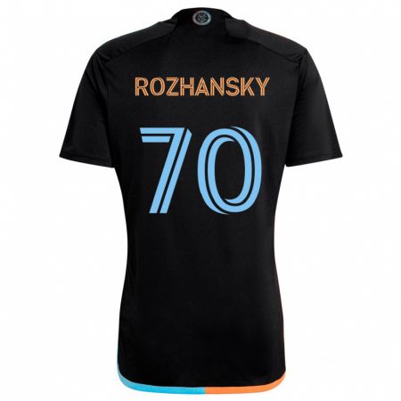 Kandiny Muži Jake Rozhansky #70 Čierna Oranžová Modrá Dresy Idegenbeli Csapatmez 2024/25 Triĭká