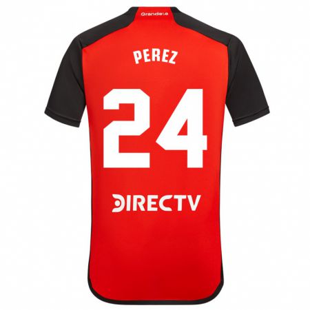 Kandiny Muži Enzo Pérez #24 Červená Čierna Biela Dresy Idegenbeli Csapatmez 2024/25 Triĭká