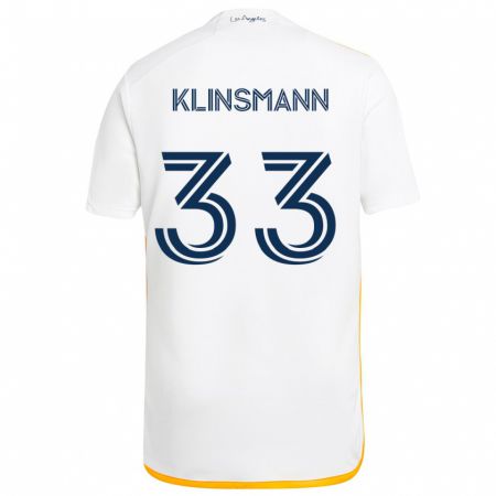 Kandiny Ženy Jonathan Klinsmann #33 Biela Žltá Dresy Hazai Csapatmez 2024/25 Triĭká