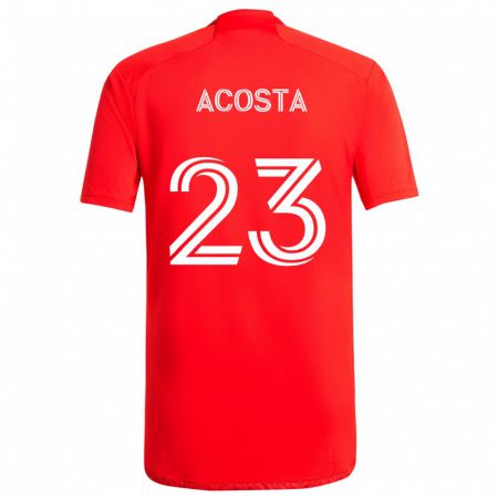 Kandiny Ženy Kellyn Acosta #23 Červená Biela Dresy Hazai Csapatmez 2024/25 Triĭká