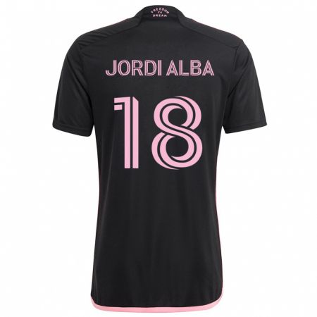 Kandiny Ženy Jordi Alba #18 Čierna Dresy Idegenbeli Csapatmez 2024/25 Triĭká