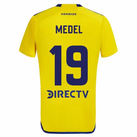 Kandiny Ženy Gary Medel #19 Žltá Modrá Dresy Idegenbeli Csapatmez 2024/25 Triĭká